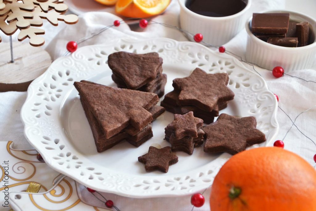 Dark chocolate and orange Christmas cookies