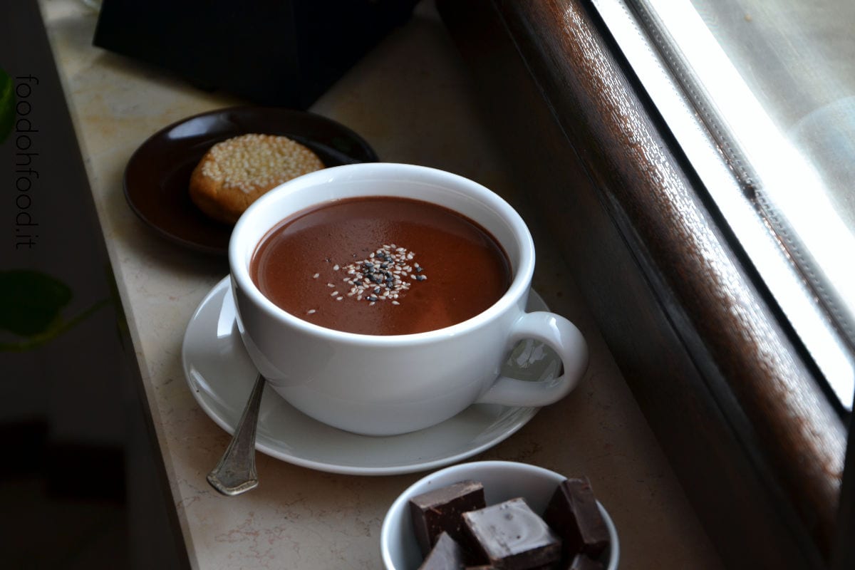 Hot chocolate recipe with real dark chocolate