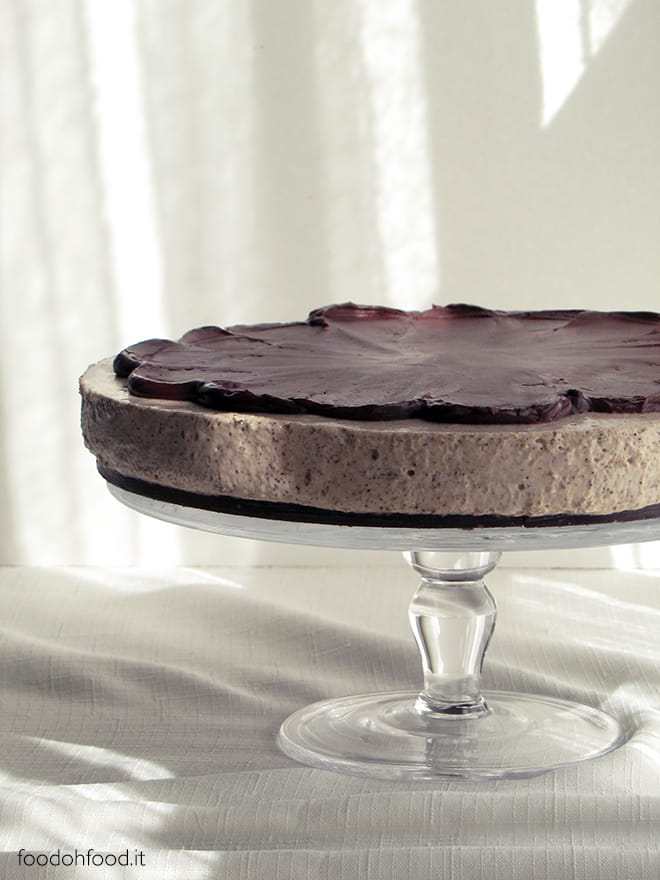 Coffee and dark chocolate cheesecake