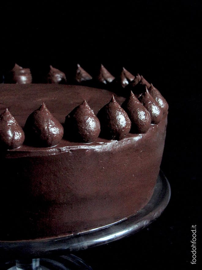 Moist, soft and creamy decadent chocolate cake