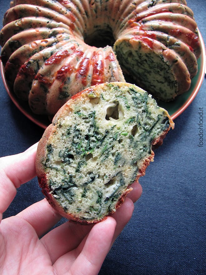 Spinach and cheese savory quick bread